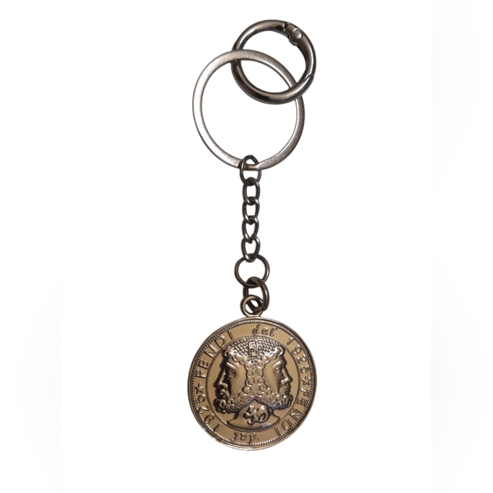 Vintage FENDI Silver Toned Purse Bag Charm - Keychain